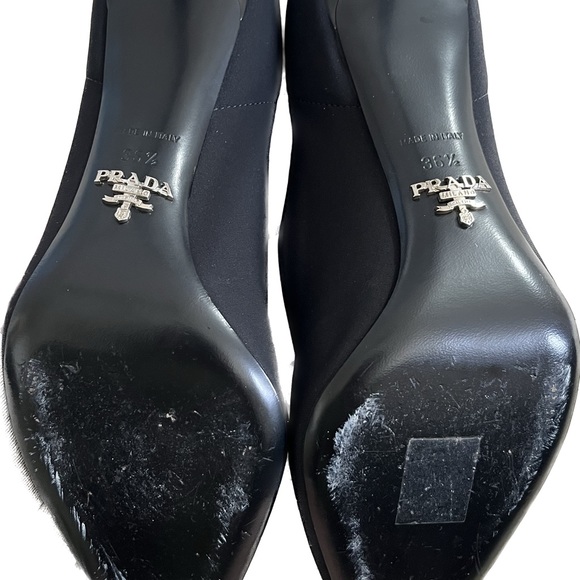 【PRADA】Black Tessa Tech Pointed Pump 36.5(23.5cm) - Picture 6 of 6